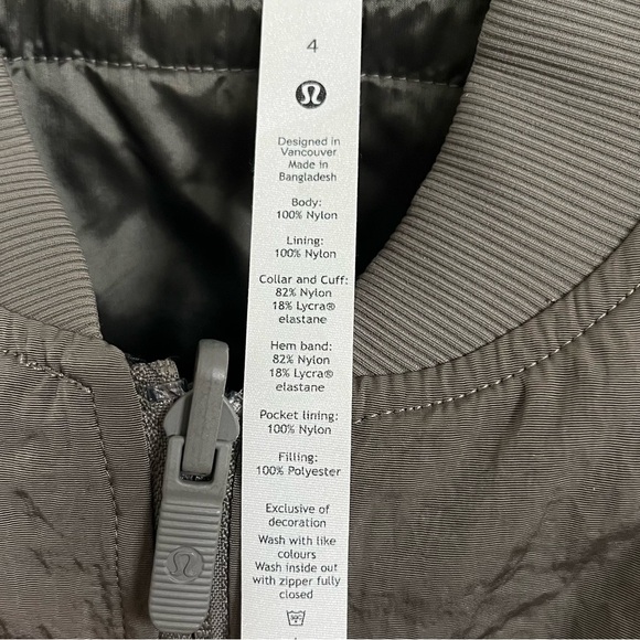 Lululemon Non-Stop Reversible Bomber Jacket in Rover Size 4 - Picture 6 of 11